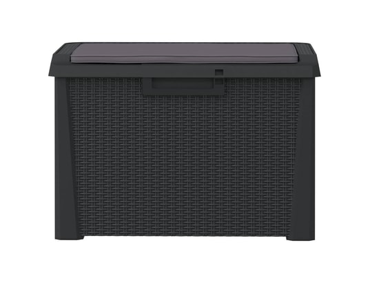 VIDAXL - Coffre Boîte de rangement jardin coussin de siège anthracite 125 l...