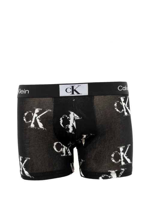 Calecons et slips calvin klein jeans trunk 3pk mrs blk/ck distressed print_blk/jewel