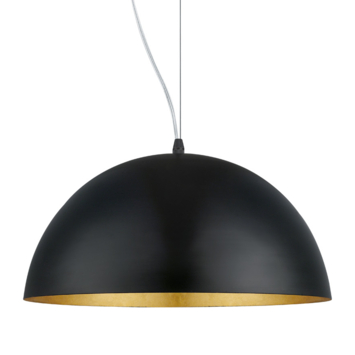 Eglo hanglamp Gaetano zwart/goud Ø38 cm