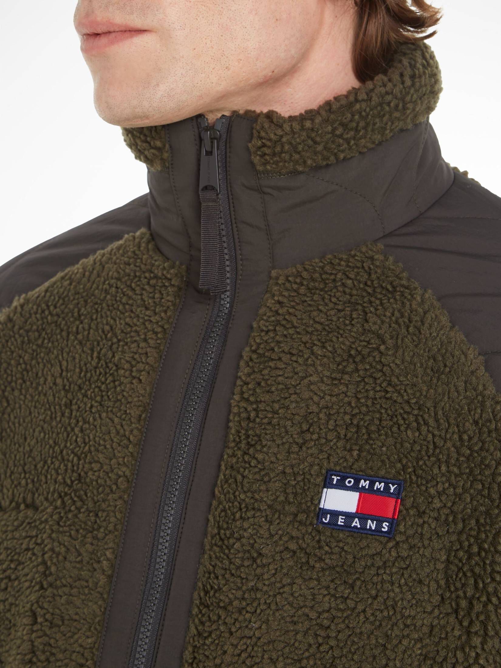 Tommy Jeans| Herren Jacke SHERPA mit Struktur-Mix Relaxed Fit