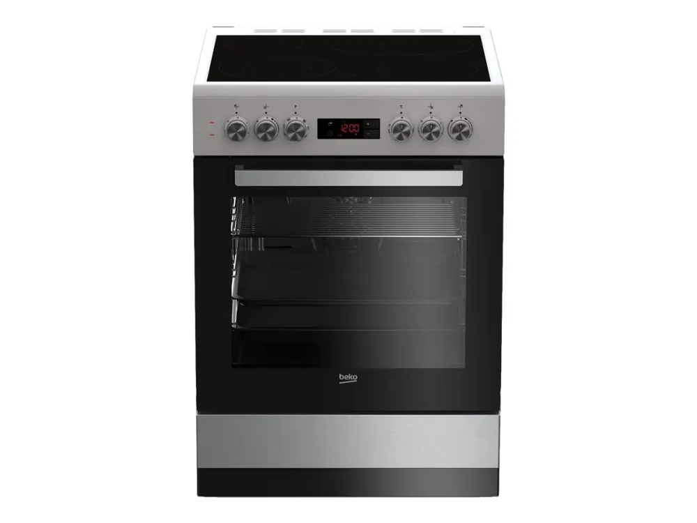 Beko FSM67320GXS - Komfur - fritstående - bredde: 60 cm - dybde: 60 cm - højde: 85 cm - Klasse A - rustfrit stål