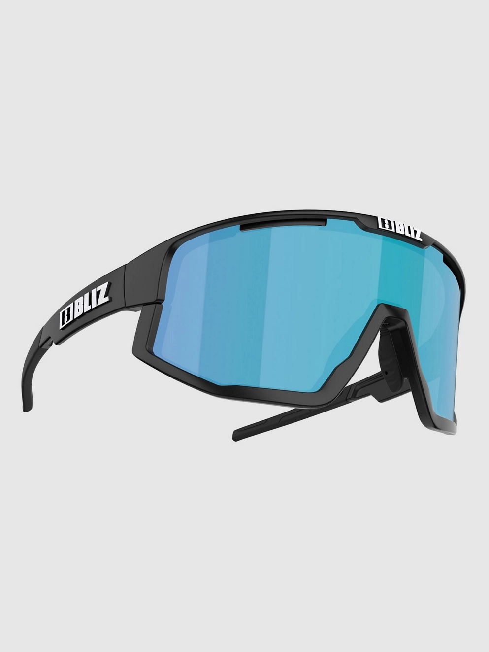 BLIZ Active Eyewear Fusion Matt Black Sunglasses smoke w blue multi
