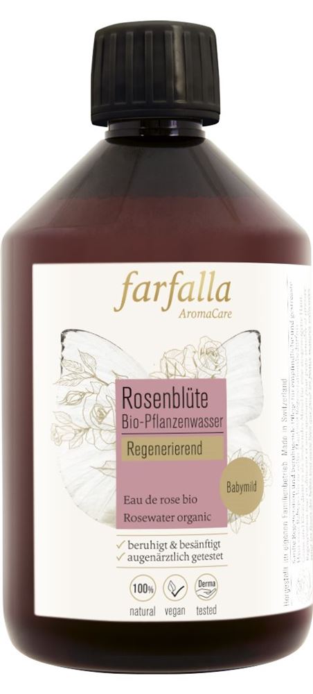 Farfalla Bio-Pflanzenwasser Rosenblüte Fl 500 ml