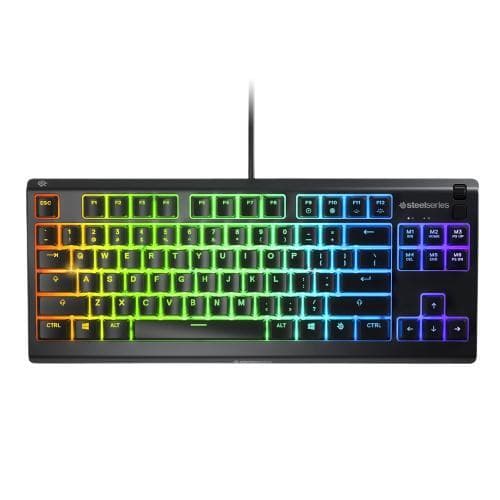 SteelSeries Gaming Keyboard Apex 3 Tenkeyless, RGB LED-lys, US Layout, Sort, Kablet, Whisper-Quiet Switches