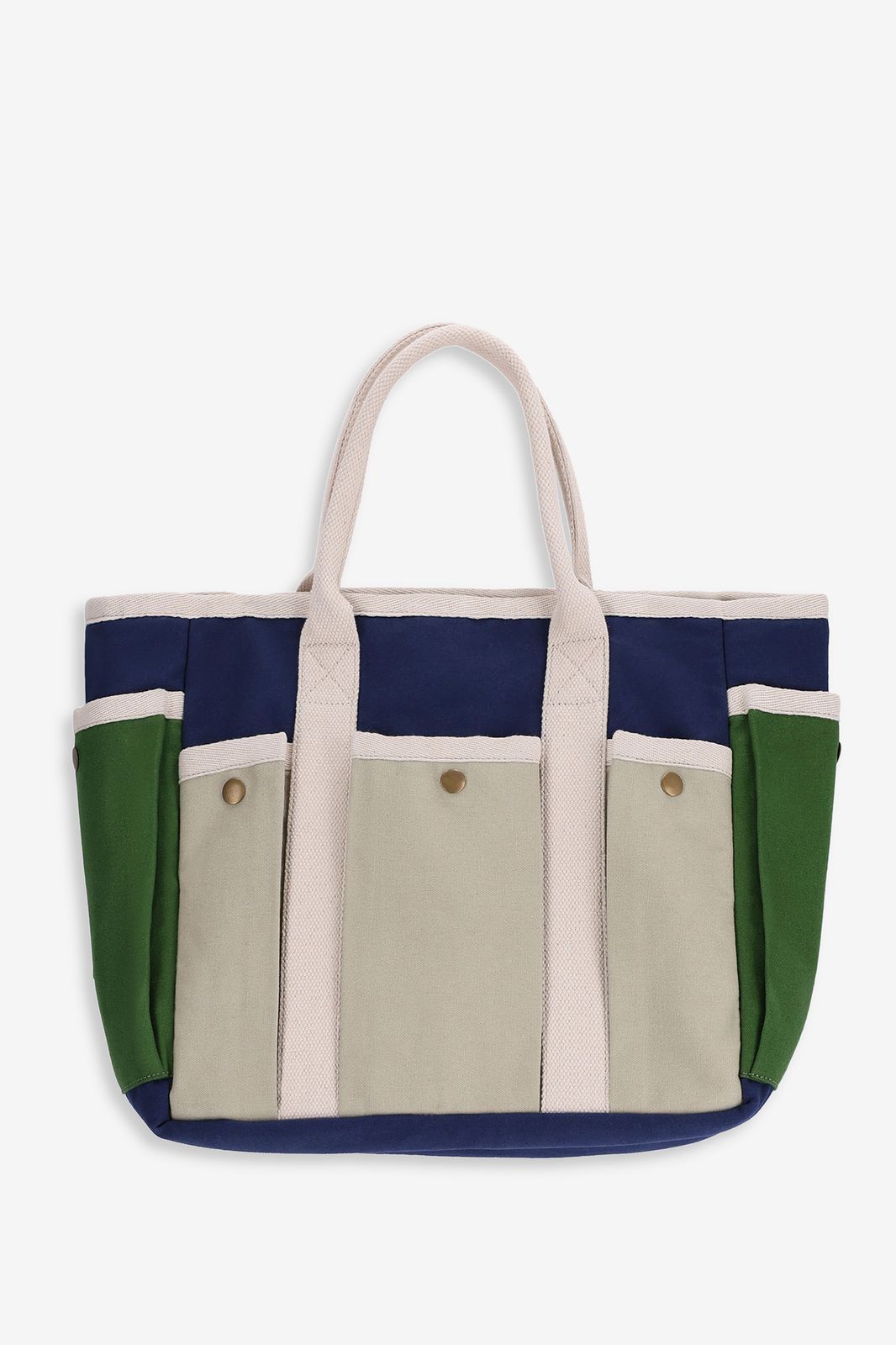 Multicolour canvas shopper