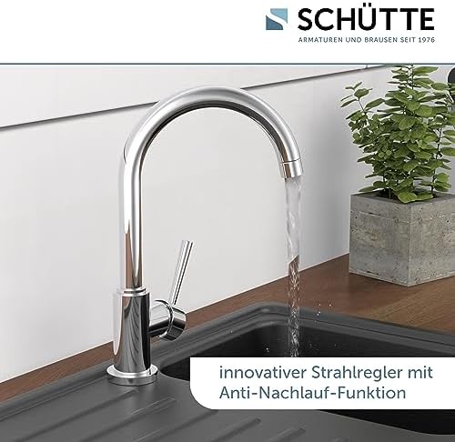 SCHÜTTE Cornwall 79161 Robinet de cuisine pivotant à 360 ° avec mitigeur monocommande Blanc : Bricolage