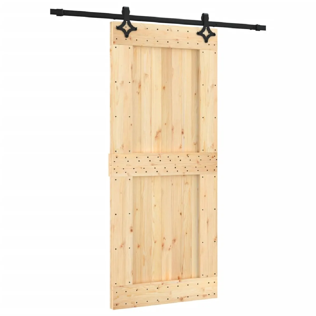 vidaXL Porte coulissante pin massif 90x210 cm
