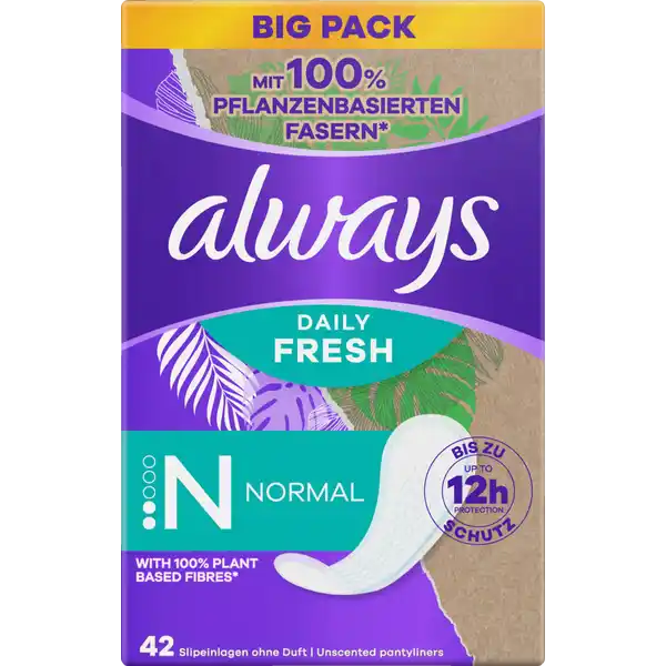 Daily Fresh Slipeinlagen Pflanzenbasiert Normal BigPack