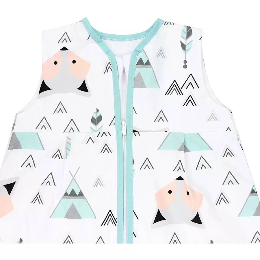 TupTam Baby Sommer Schlafsack Ärmellos Unwattiert mintweiß
