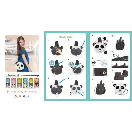Avenir Nähset Plüschtasche Panda