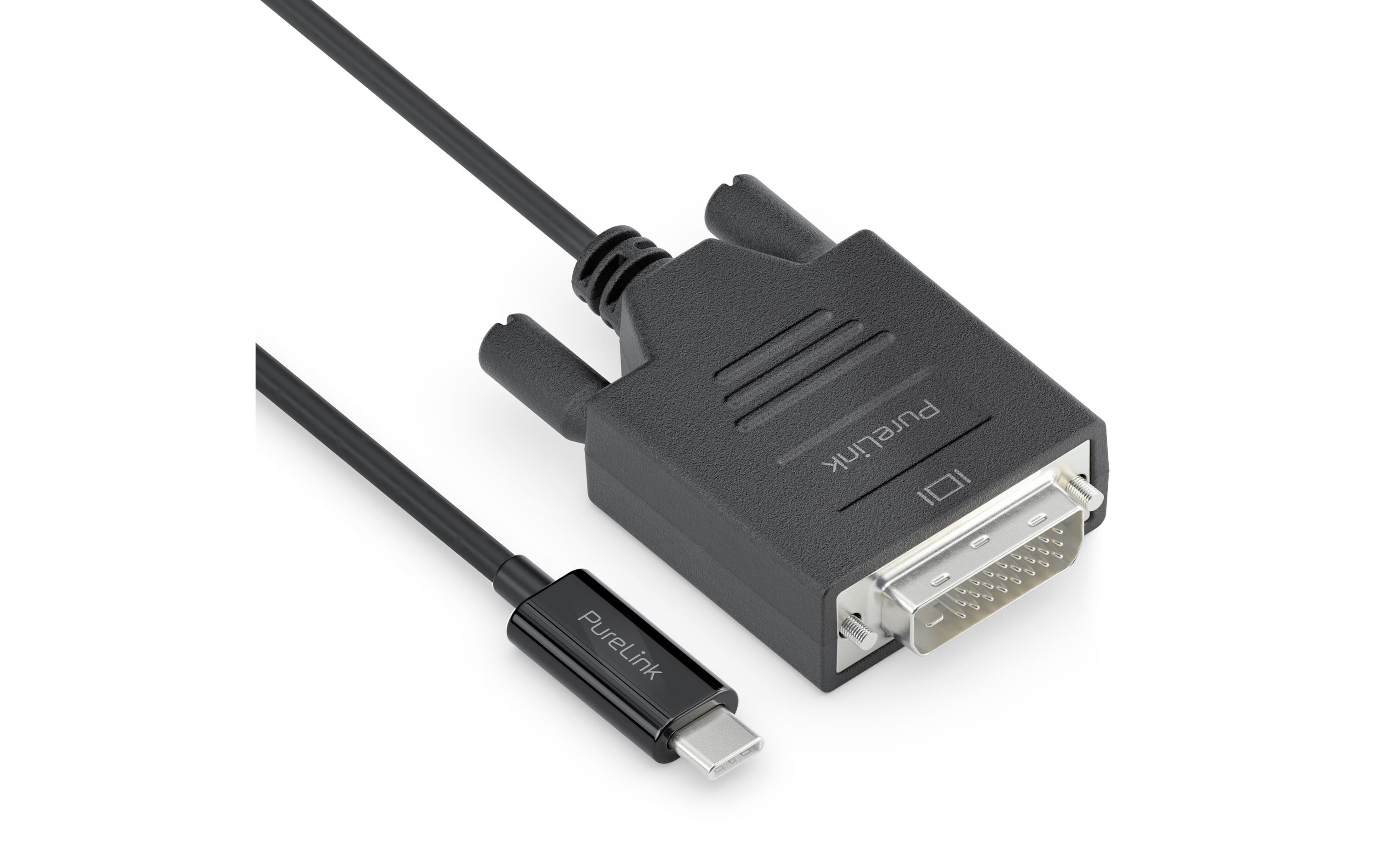 Kabel IS2211-010 USB Type-C - DVI-D, 1 m, SchwarzPremium Aktives 2K USB-C / DVI Kabel – 1.00m, schwarz