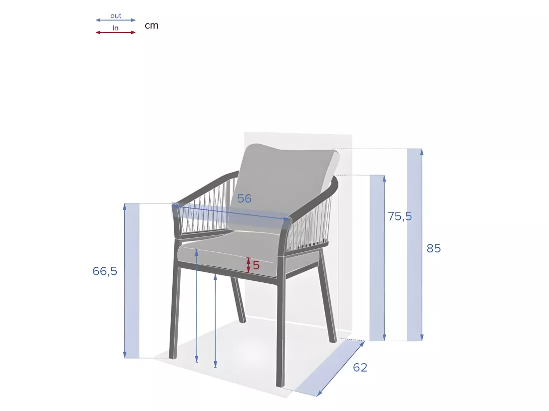 Fauteuil Oriengo mailles anthracite/graphite Hespéride