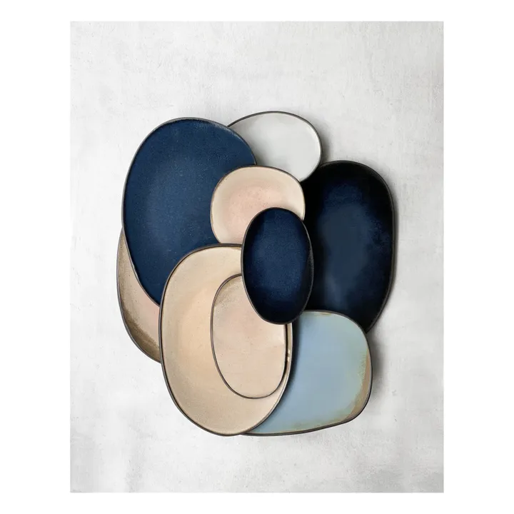 Hana Karim Assiette ovale en céramique | Blanc