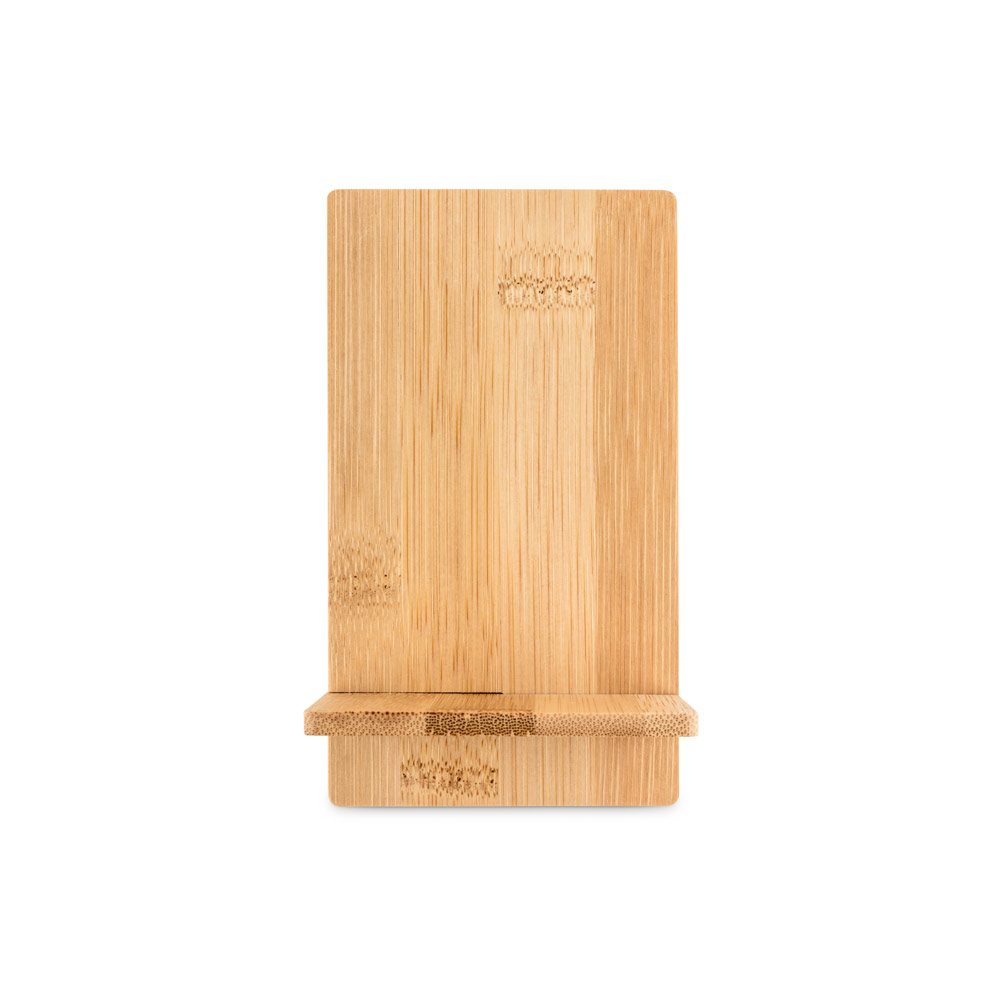 hi!dea 93639 - Support de téléphone portable en bambou, détachable en deux parties