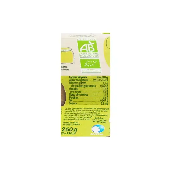 Compota de Maçã, Nectarina e Banana Blédina Organic Harvests em Pote +6m 2 x 130g