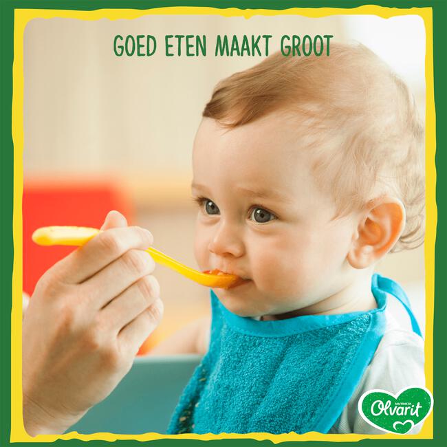 Olvarit Tomaat Ham Macaroni Babyhapje 8+ maanden 200 GR