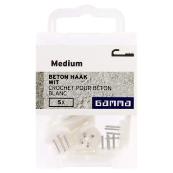 GAMMA betonhaak nylon 3x1,5x0,8 cm 5 stuks
