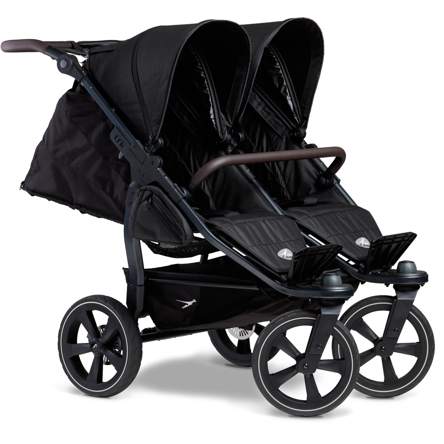 tfk Zwillingskinderwagen Duo 2 mit Luftkammer-Set Schwarz