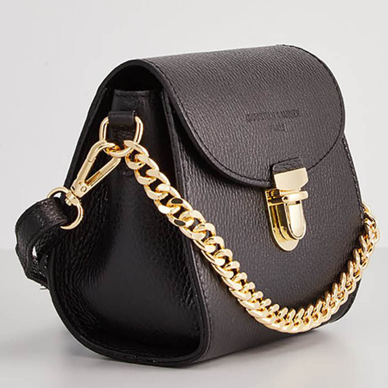 Christian Laurier Sac bandoulière en Cuir Chelsea noir - 19x16x9 cm