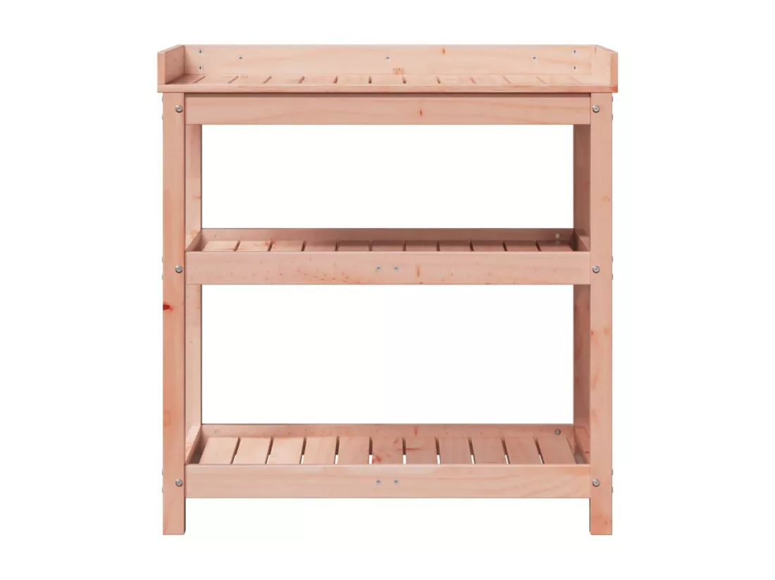 Table de rempotage avec étagères bois massif de douglas