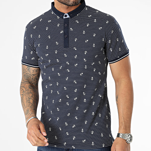 Polo Manches Courtes Bleu Marine