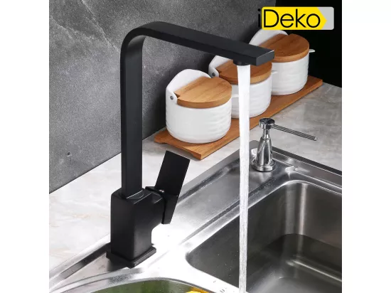 Robinet de cuisine noir à rotation de 360 degrés Mitigeur Cuisine Monocommande famille standard laiton