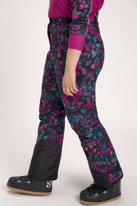 Skihose, Blüten, wasserdicht, Klettriegel, Schneefang