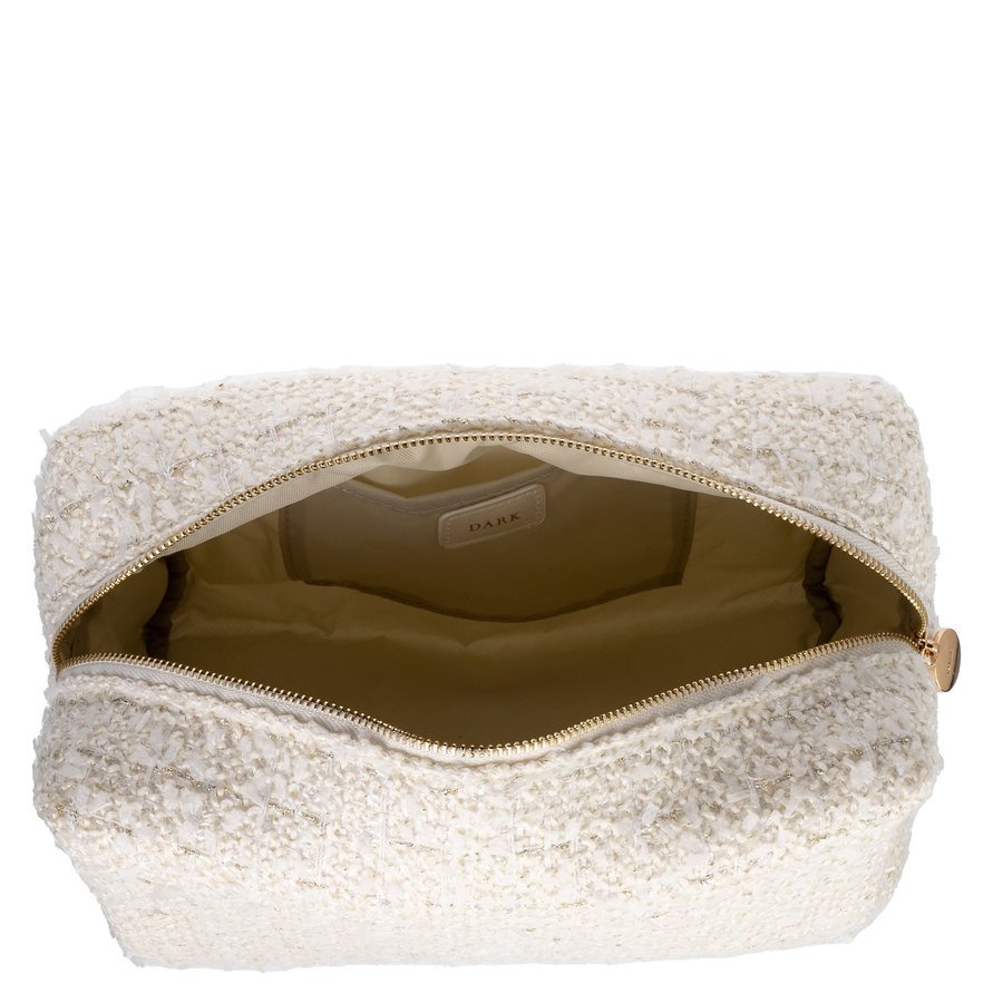 DARK Tweed Make-Up Pouch Large Vanilla