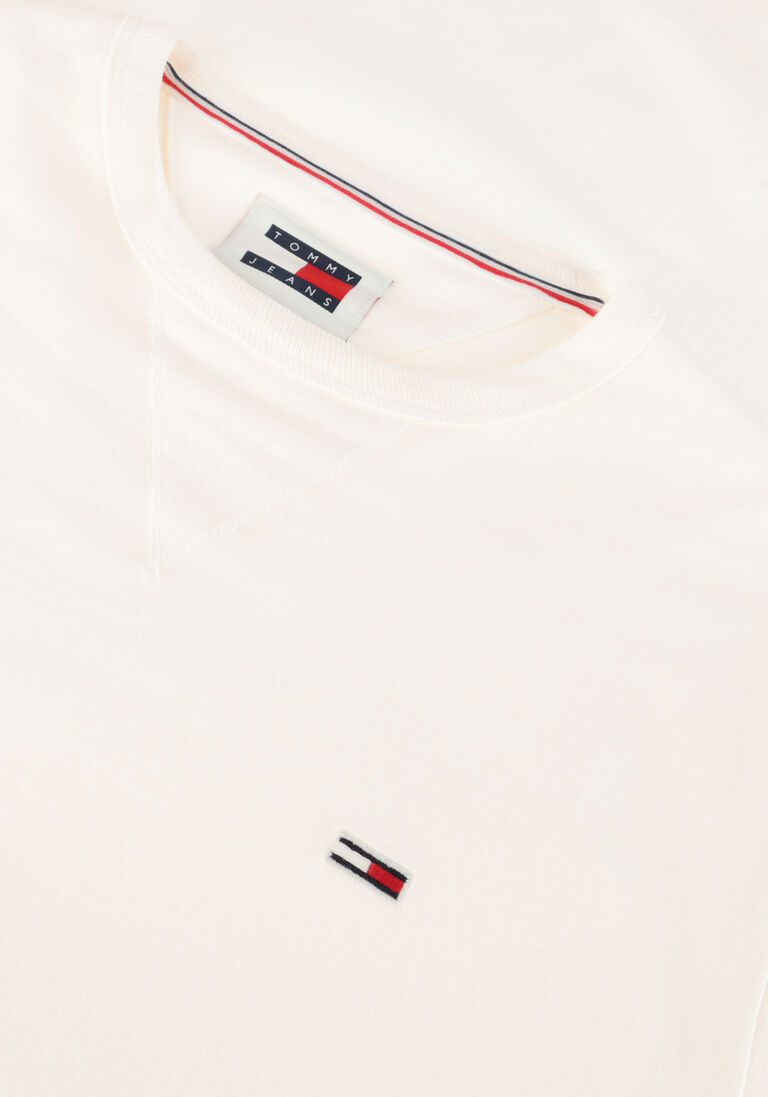 TOMMY JEANS witte tommy jeans t-shirt tjm slim rib detail tee
