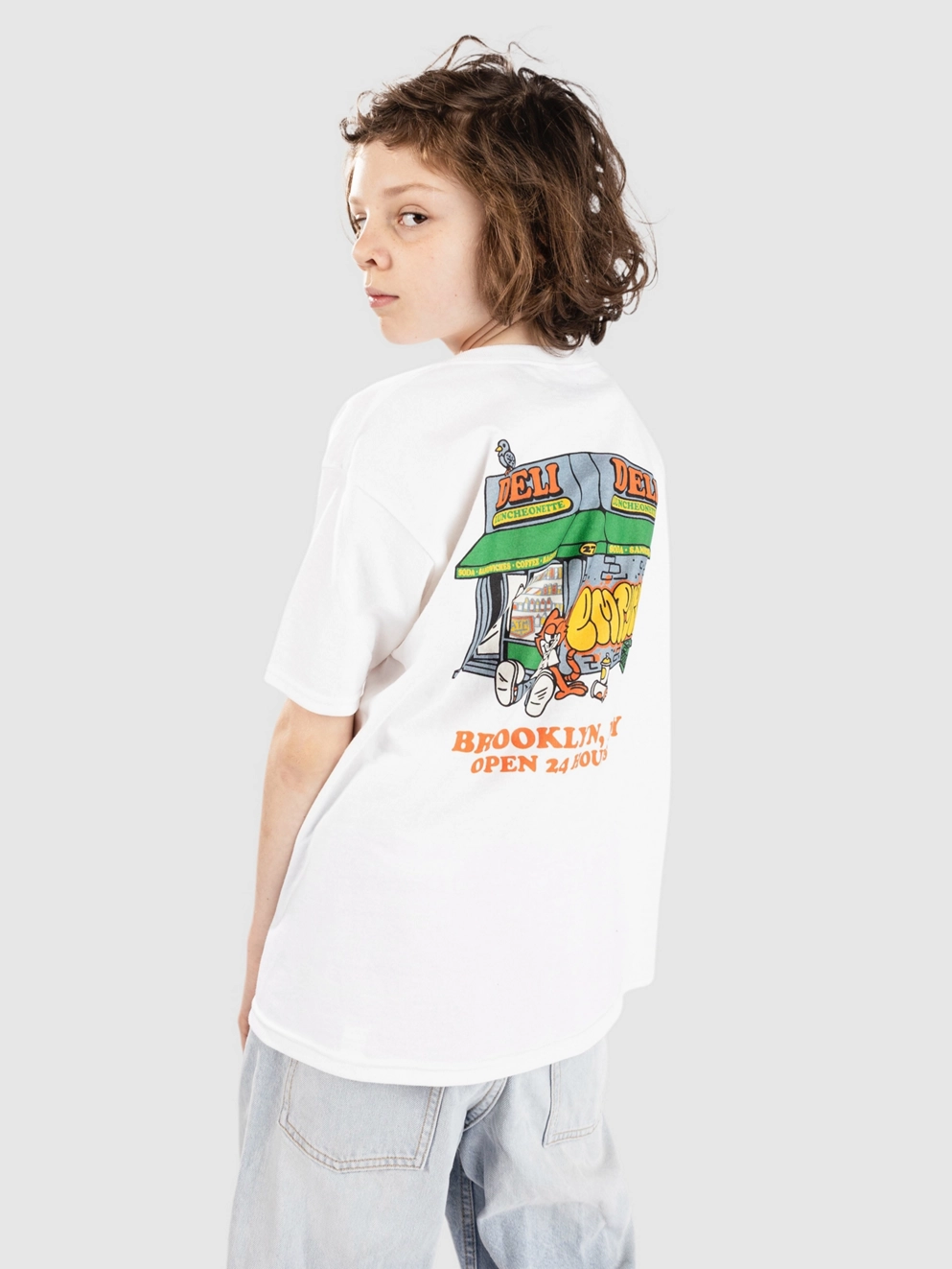 Empyre Bodega Cat Kids T-Shirt white