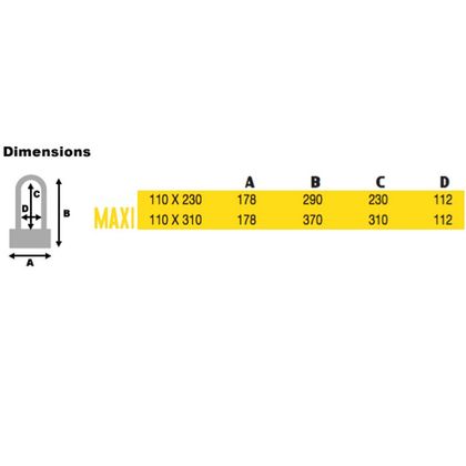 Antivol Auvray U XTREM MAXI 110 X 310 SRA Universel