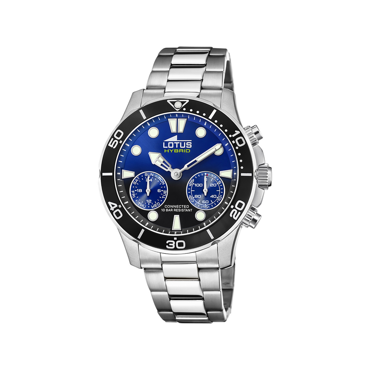 Montre Lotus homme connectée bracelet acier