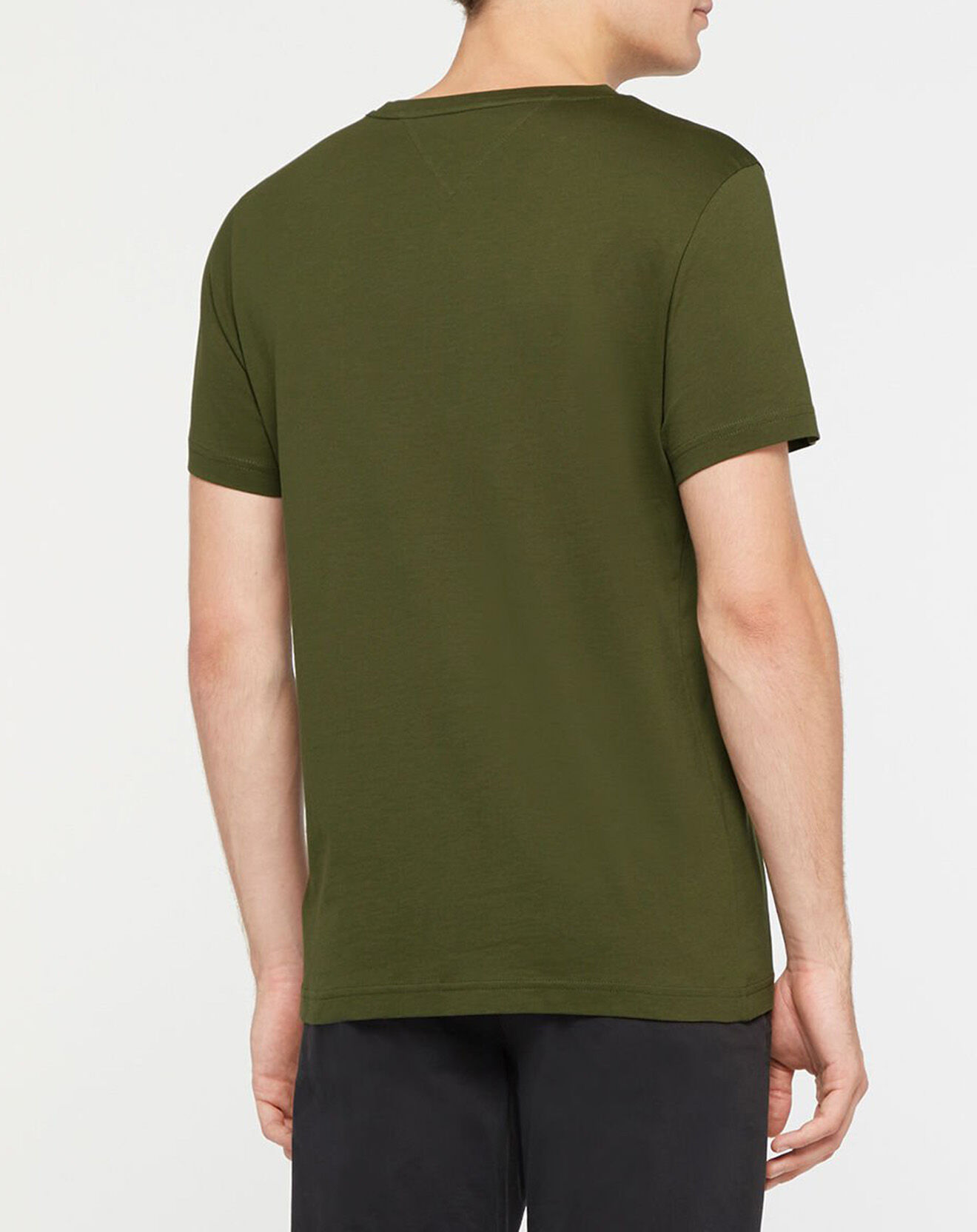 Tommy Hilfiger T-Shirt 100% Coton Bio Tommy Logo kaki foncé