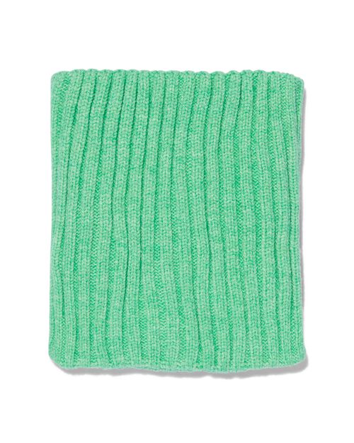écharpe à col roulé côtelé vert pour enfants