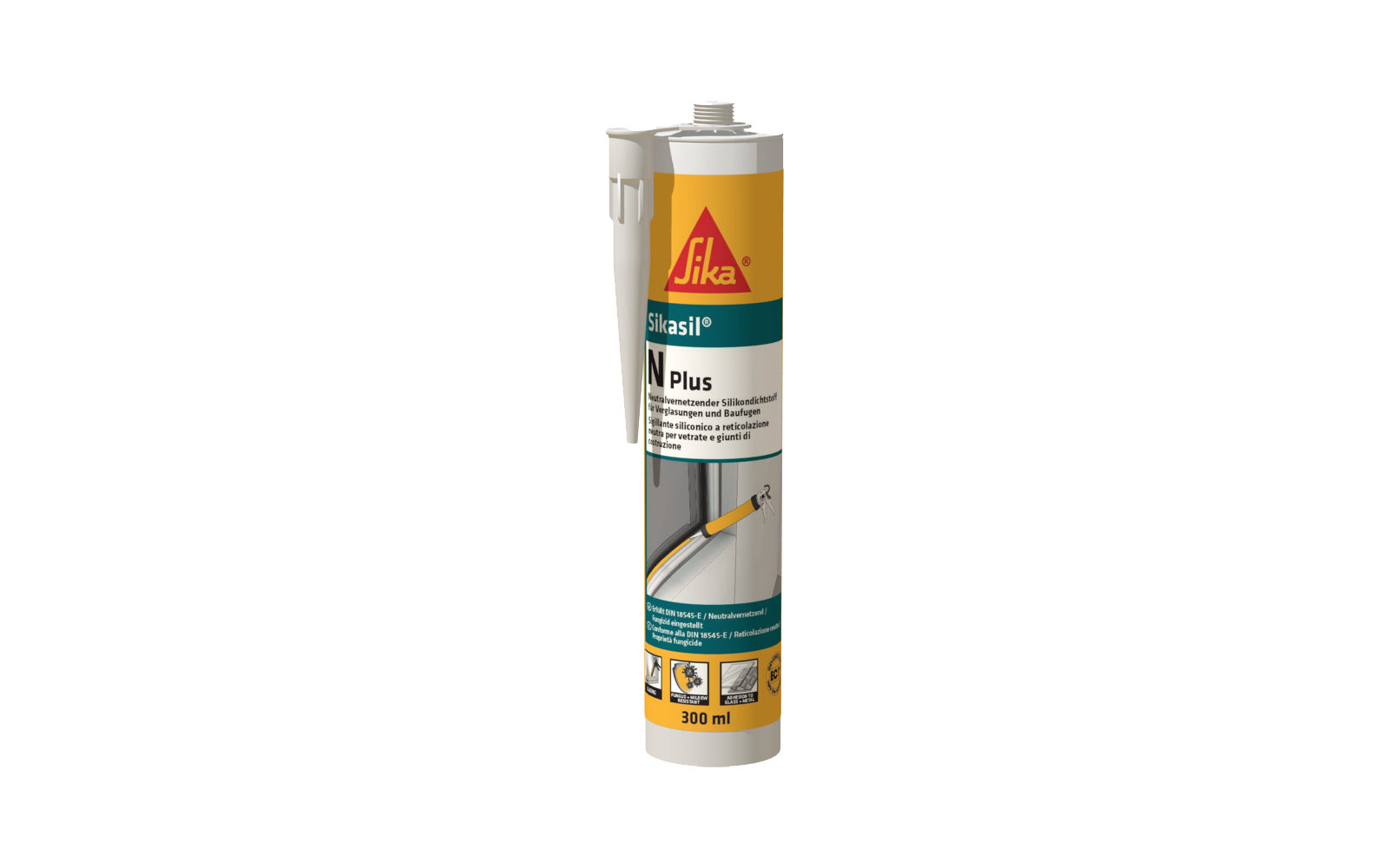 Sikasil N-Plus Silikondichtstoff 300 ml Grau