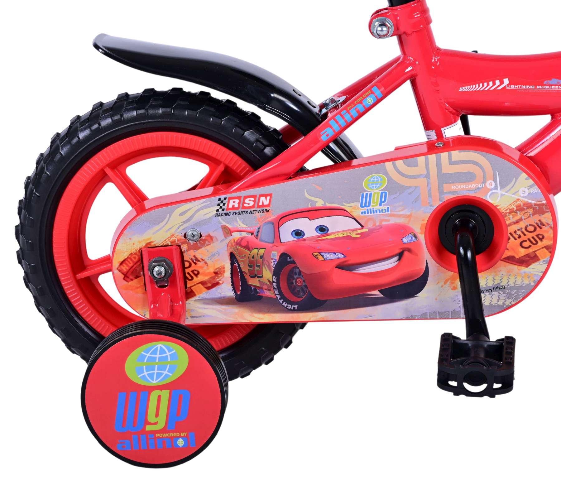 Kinderfahrrad Disney Fahrrad Cars für Jungen 10 Zoll Kinderrad in Rot