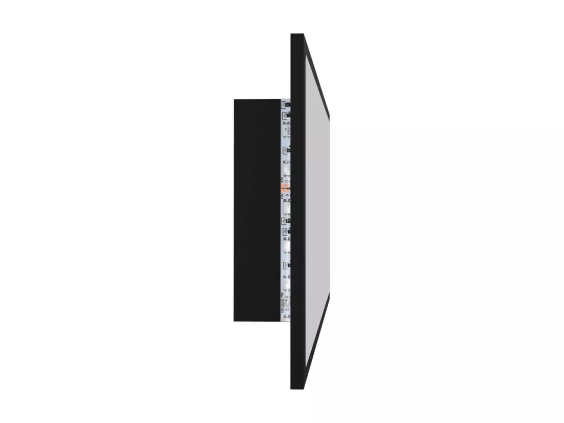 Miroir LED de salle de bain Noir 100x8,5x37