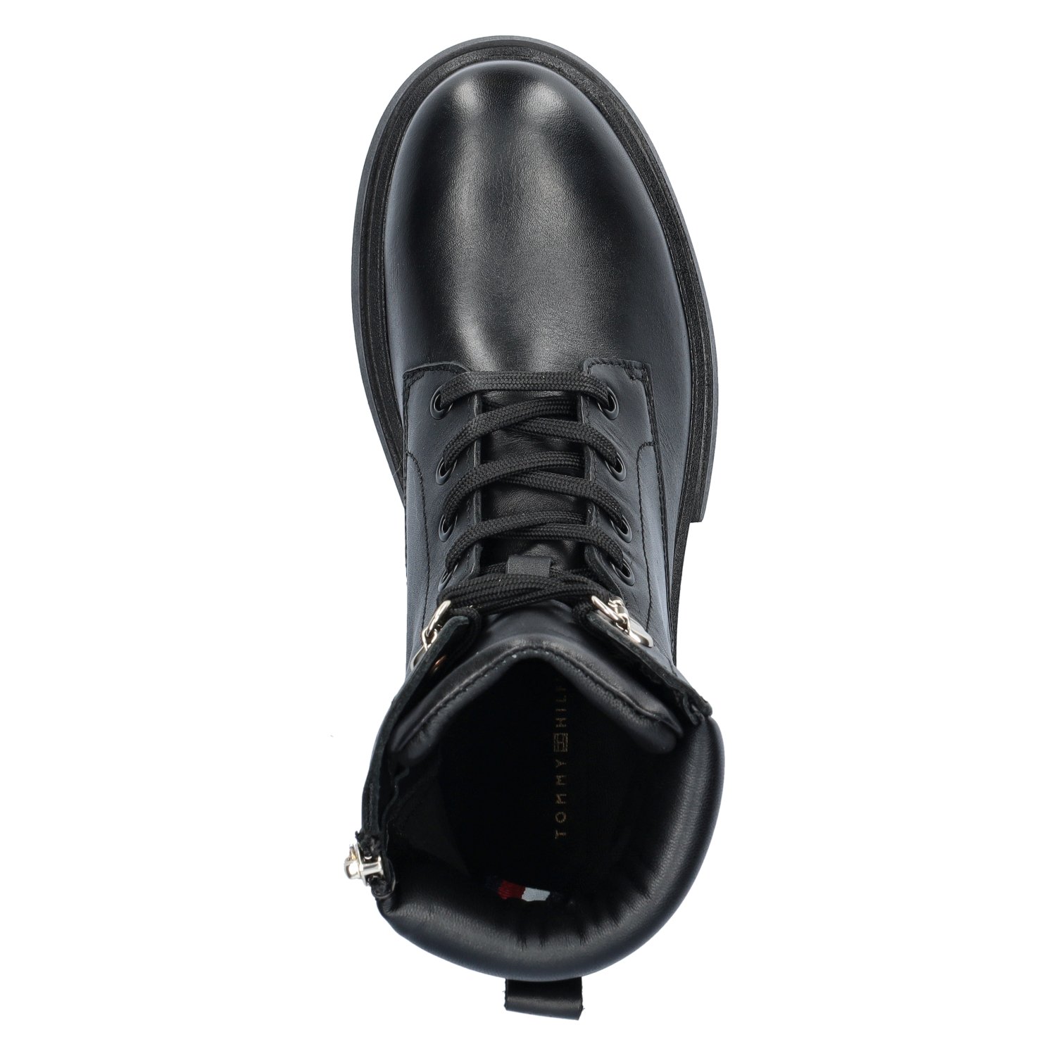Tommy Hilfiger Lace-up Biker dames bikerboot Tommy Hilfiger Zwart