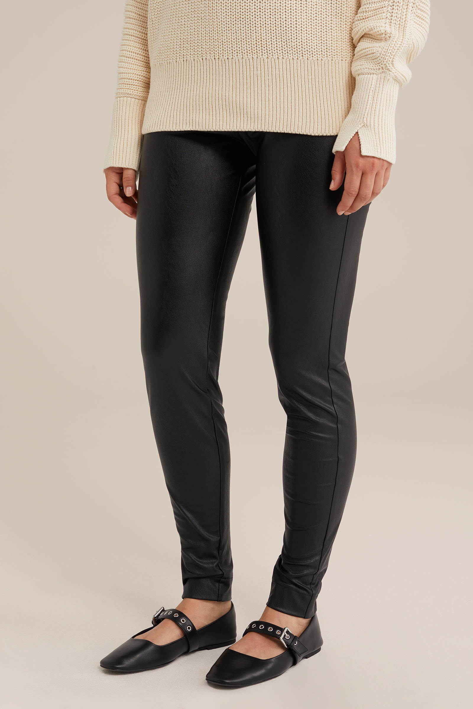 imitatieleren legging WE Fashion Zwart