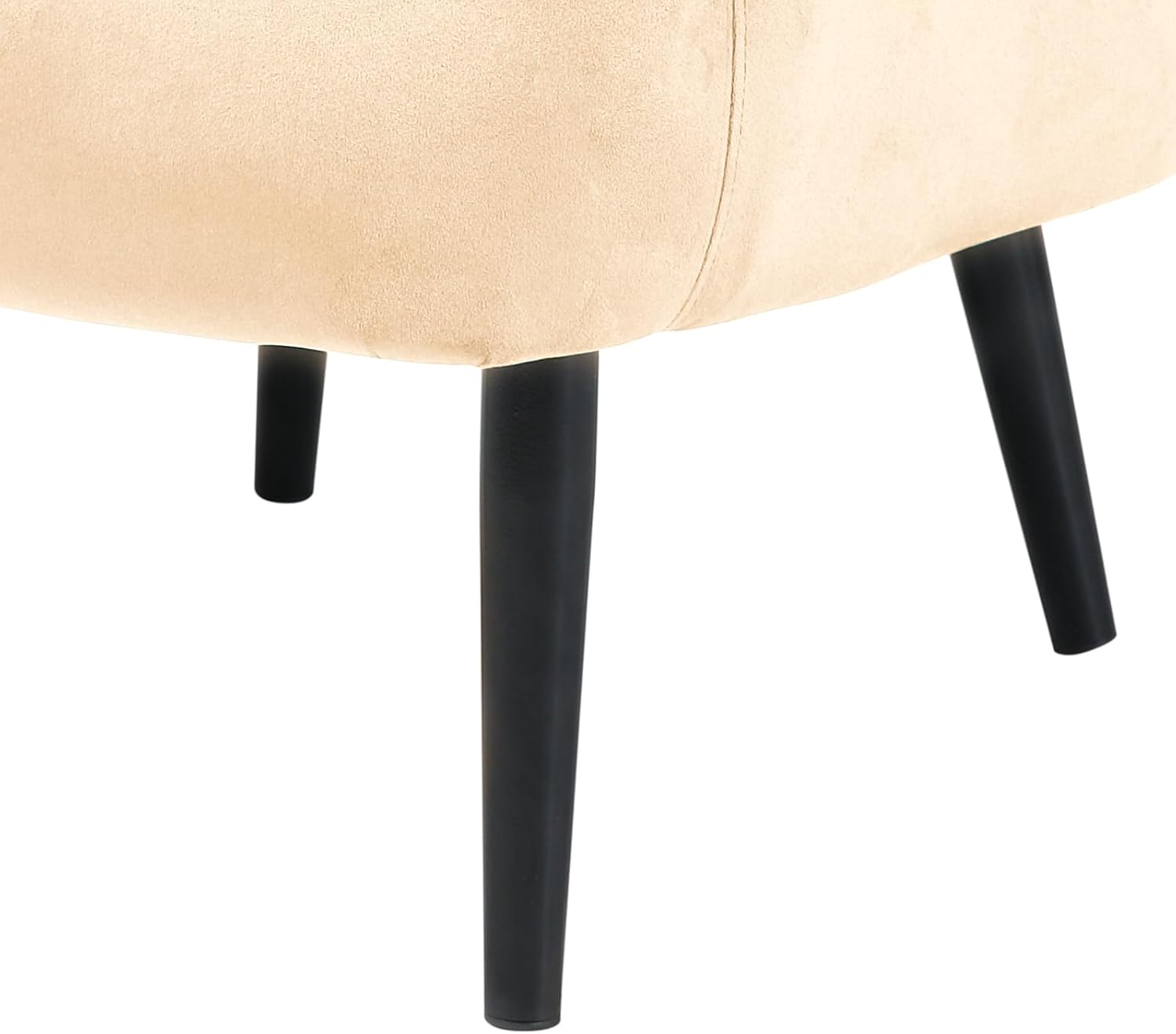 SVITA Arthur Sessel Relaxsessel Ohrensessel Modern Gepolstert Samt Hellbraun