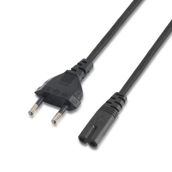 Aisens Cabo de Alimentação CEE7/7 Macho - C7 Macho 1.5m (preto) - A1320173
