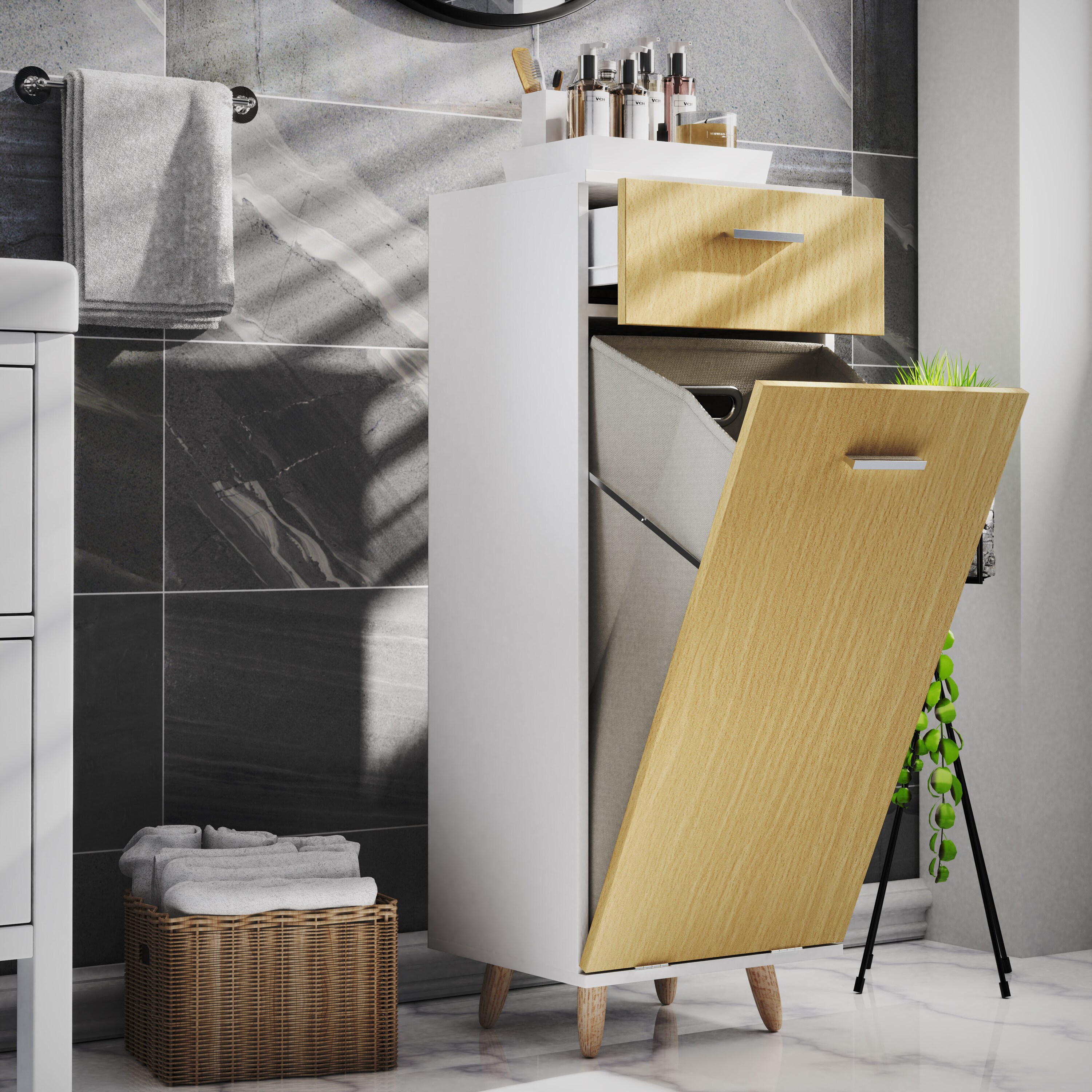 VCM Stoff Wäscheschrank Wäschetruhe Wäschebox Wäschekorb Stoffbox Wäsche Landos S