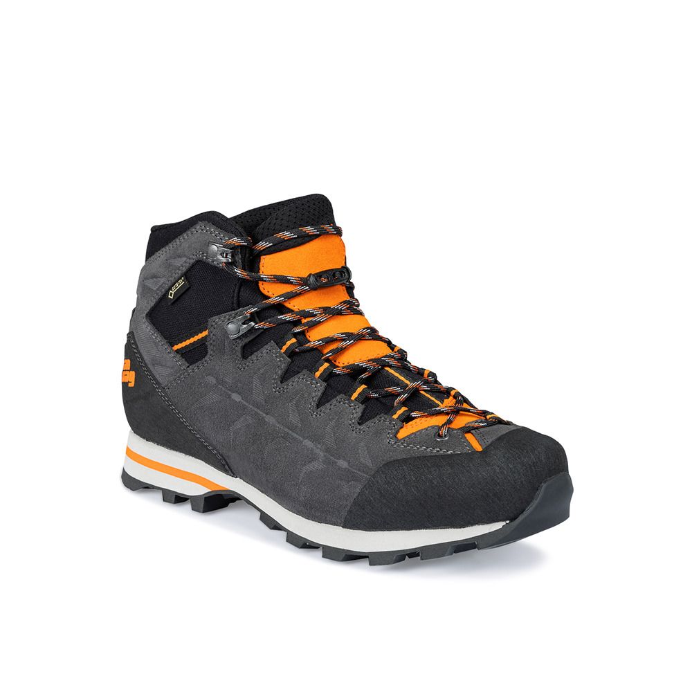 Hanwag MAKRA LIGHT GTX - Chaussures randonné Homme asphalt/orange
