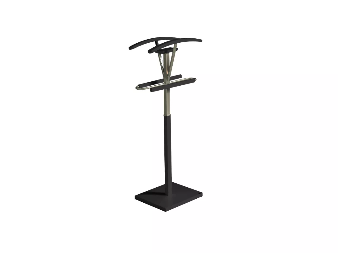 Valet de nuit - H110cm x L47cm x P34cm - hêtre massif noir - Couple