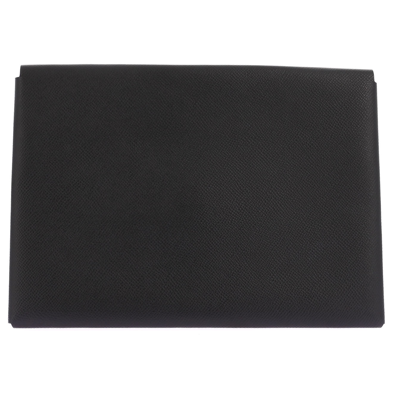 Hermès Pochette en Cuir Calvi  noire - Parfait état - 25.5x18.5 cm