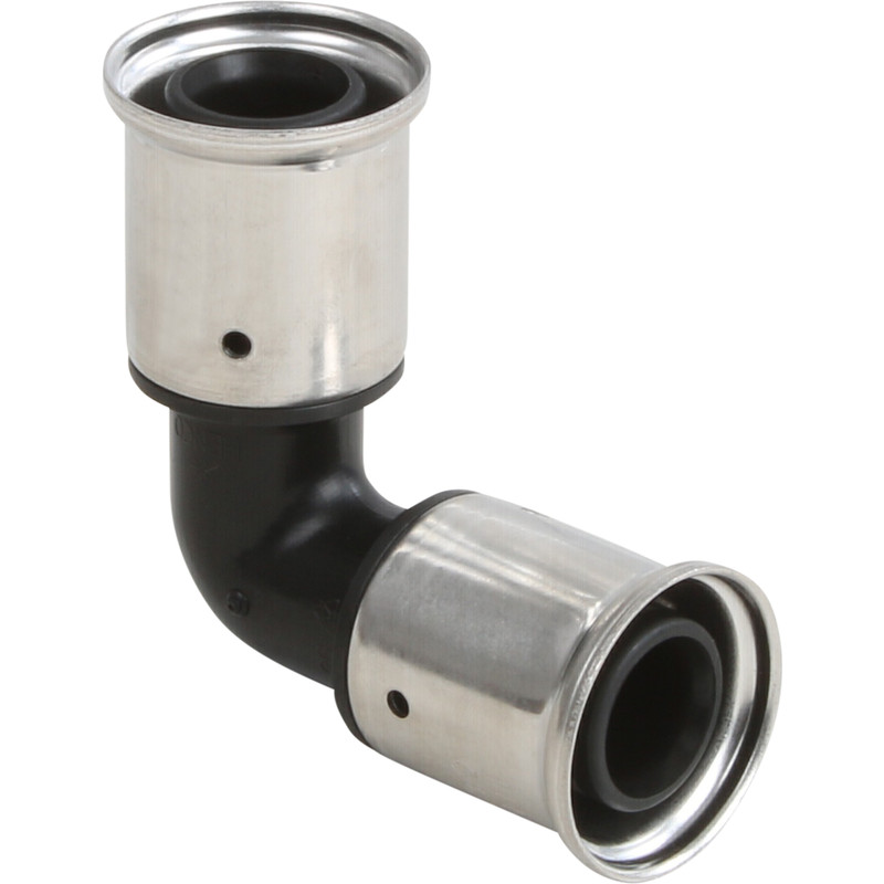 Henco pers kniekoppeling 90° 26mm