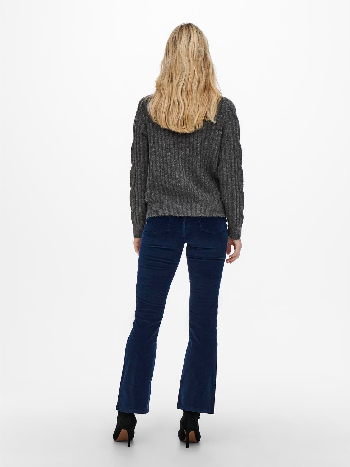JDYANDREA Strickpullover Dark Grey Melange