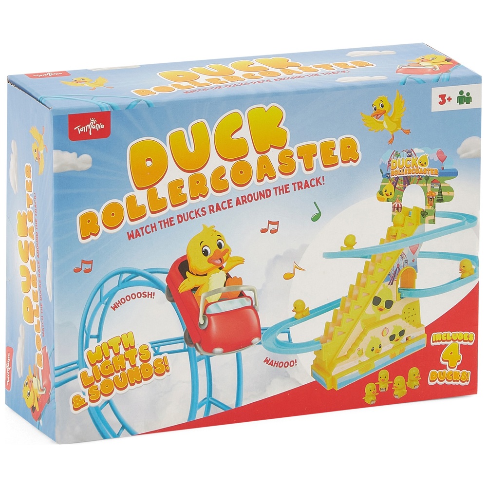 Toy Mania Enten-Achterbahn, interaktives Spielzeug mit Licht und Sound