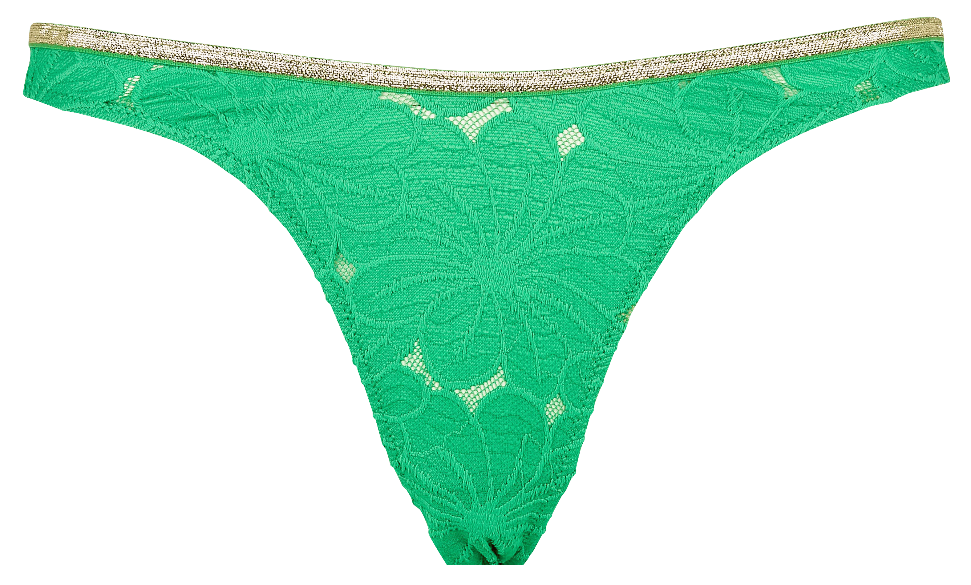 FREDDIE - Tanga en dentelle| Vert
