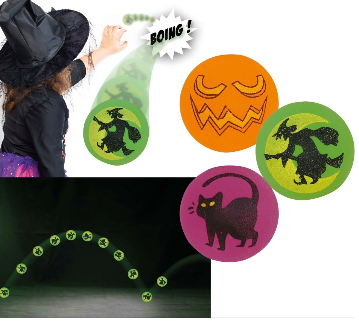Halloween Uitdeelcadeautjes Stuiterbal 3st